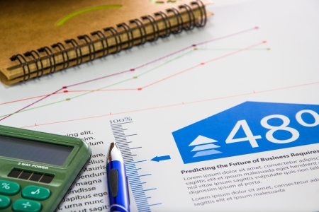 Accounting Financial graphs and chartsの写真素材