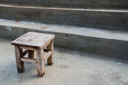 Small wooden chair in workingの写真素材