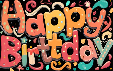 happy birthday design clip artの素材