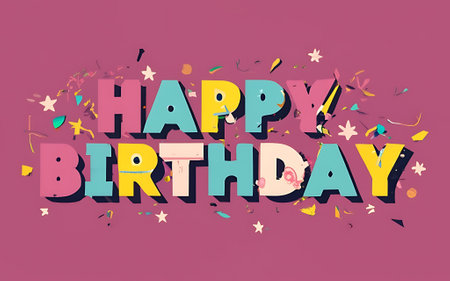 happy birthday design clip artの素材