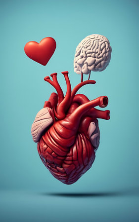 Heart and brain in dilemmaの素材