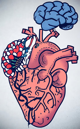 Heart and brain in dilemmaの素材