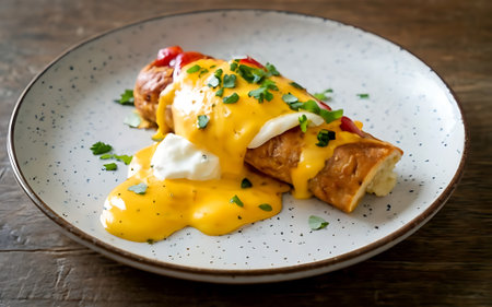 Capture the essence of Denver Omelet in a mouthwatering food photography shotの素材