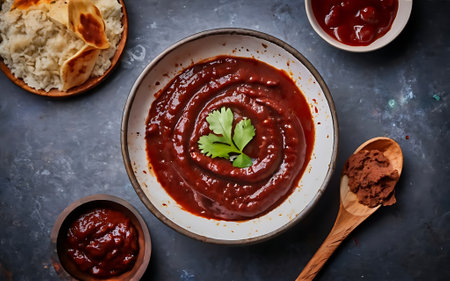 Capture the essence of Mole Sauce - Mexico in a mouthwatering food photography shotの素材