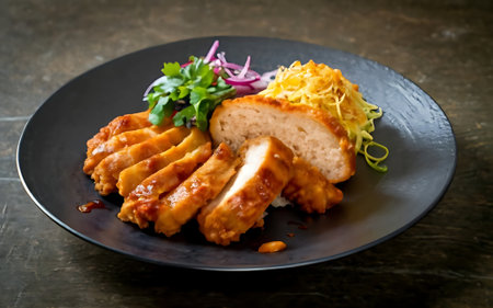 Capture the essence of Tonkatsu in a mouthwatering food photography shotの素材