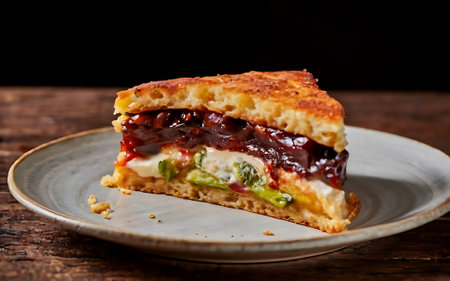 Capture the essence of Torta in a mouthwatering food photography shotの素材