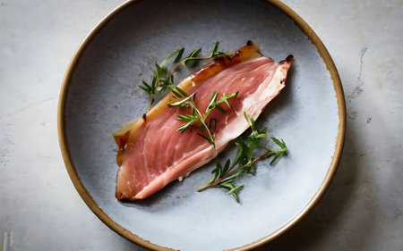 Capture the essence of Guanciale food in a mouthwatering food photography shotの素材