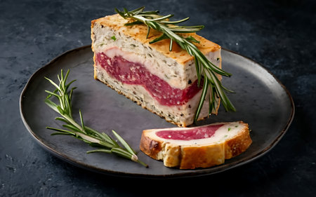 Capture the essence of Terrine in a mouthwatering food photography shotの素材