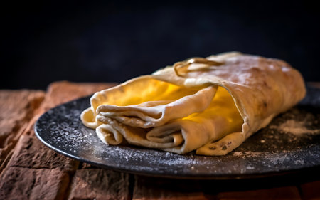 Capture the essence of Lavash in a mouthwatering food photography shotの素材