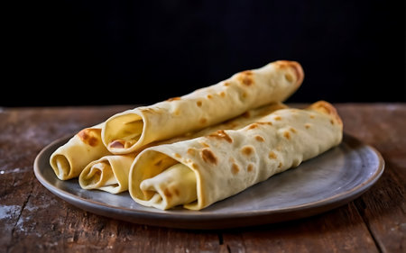 Capture the essence of Lavash in a mouthwatering food photography shotの素材