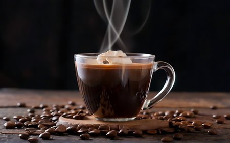 Capture the essence of Turkish Coffee in a mouthwatering food photography shotの素材