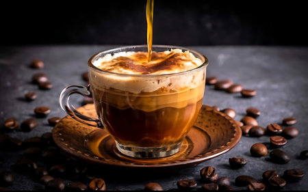 Capture the essence of Turkish Coffee in a mouthwatering food photography shotの素材