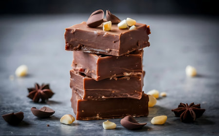 Capture the essence of Fudge in a mouthwatering food photography shotの素材