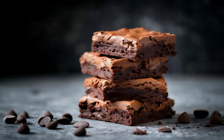 Capture the essence of Brownies in a mouthwatering food photography shotの素材