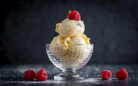 Capture the essence of Gelato in a mouthwatering food photography shotの素材