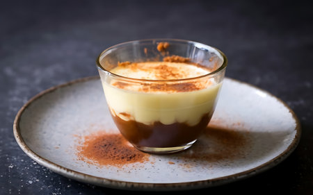 Capture the essence of Creme Brulee in a mouthwatering food photography shotの素材