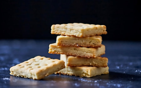Capture the essence of Shortbread in a mouthwatering food photography shotの素材