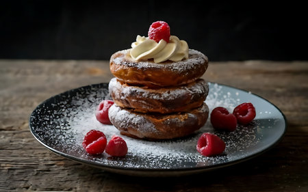 Capture the essence of Tortell in a mouthwatering food photography shotの素材