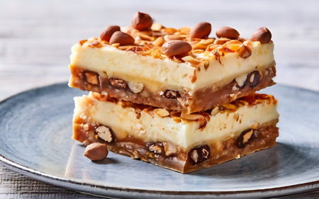 Capture the essence of Turron in a mouthwatering food photography shotの素材