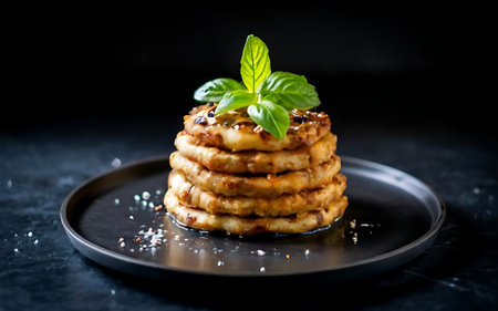 Capture the essence of Serabi in a mouthwatering food photography shotの素材