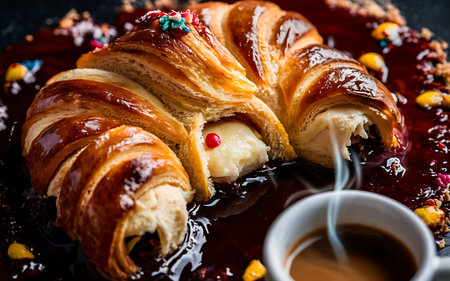 Capture the essence of Bear Claw in a mouthwatering food photography shotの素材