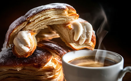 Capture the essence of Bear Claw in a mouthwatering food photography shotの素材