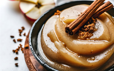 Capture the essence of Apple Sauce in a mouthwatering food photography shotの素材