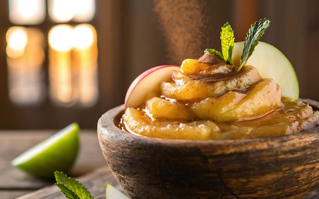 Capture the essence of Apple Sauce in a mouthwatering food photography shotの素材