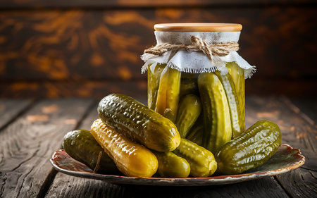 Capture the essence of Sweet Pickles in a mouthwatering food photography shotの素材