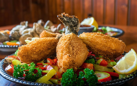 Capture the essence of Rocky Mountain Oysters in a mouthwatering food photography shotの素材