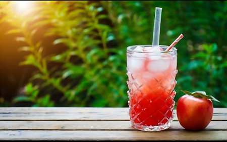 Italian soda in the garden best refreshment in hot summer timeの素材