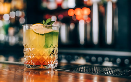 Tasty cocktail in the barの素材