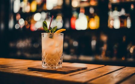 Tasty cocktail in the barの素材