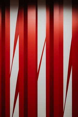 a red and white striped wallpaper with a red stripeの素材