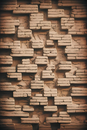 a brick wall with a clock on itの素材