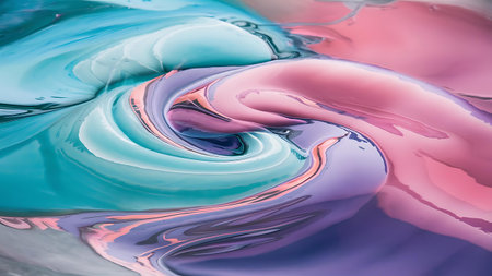 a close up of a colorful paintingの素材