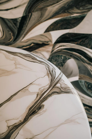 a marble table with a marble topの素材