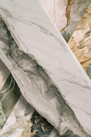 a marble table with a white marble topの素材