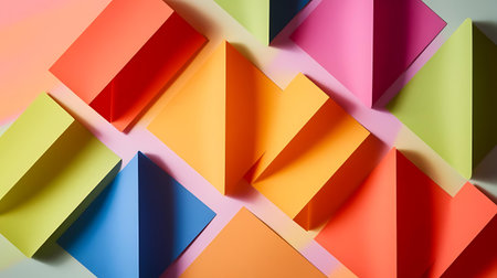 a colorful wall with many different colored squaresの素材