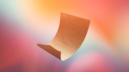 a piece of paper flying through the airの素材