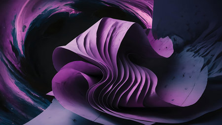 a purple and black abstract paintingの素材