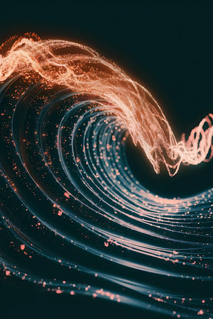 a wave of light in the darkの素材