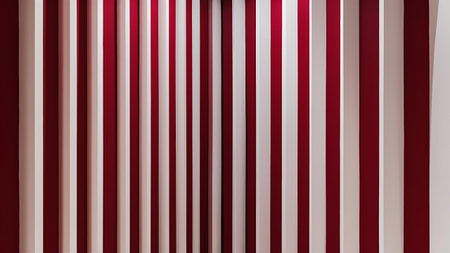 a red and white curtain with a white stripeの素材