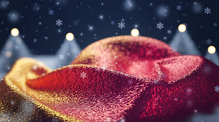 christmas lights and snowflakesの素材