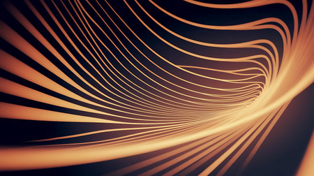 a close up of a black and orange swirlの素材