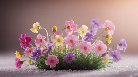 flowers in the snowの素材