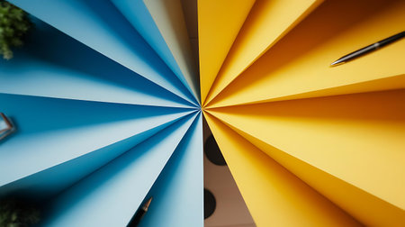 a close up of a colorful paper sculptureの素材