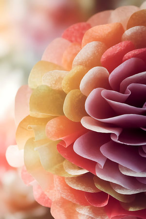 a close up of a flower with a blury backgroundの素材