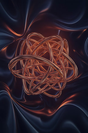 a computer generated image of a knoted knotの素材