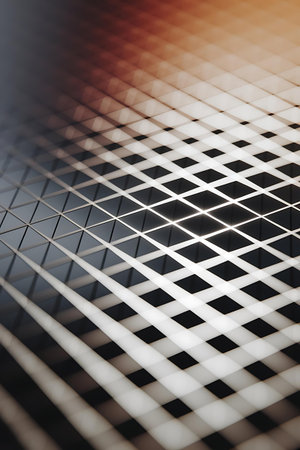 a metal grid with a blur effectの素材